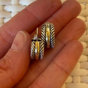 David Yurman Classic Cable Huggie Hoop Earrings